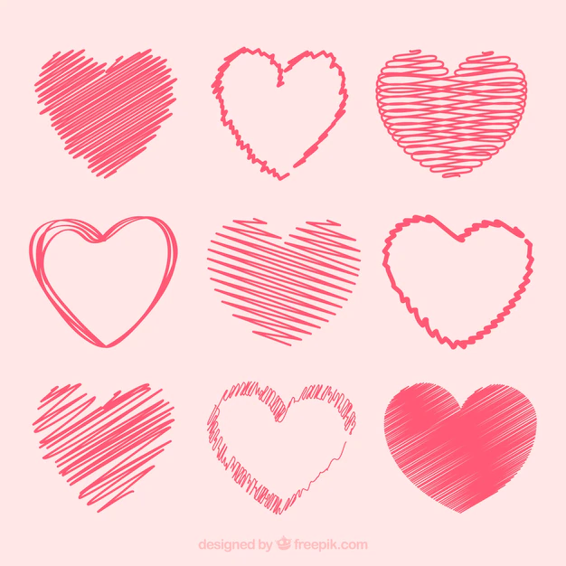 Free Vector | Doodle heart collection