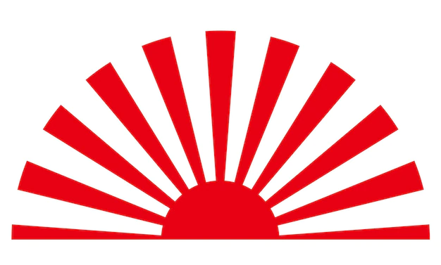 Free Vector | Japanese vintage rising sun symbol isolated on a white background vector illustration