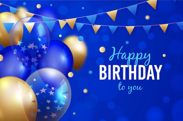 Free Vector | Realistic birthday background