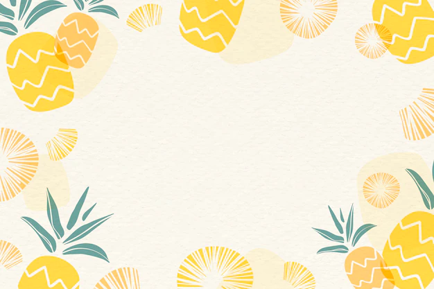Free Vector | Yellow pineapple background