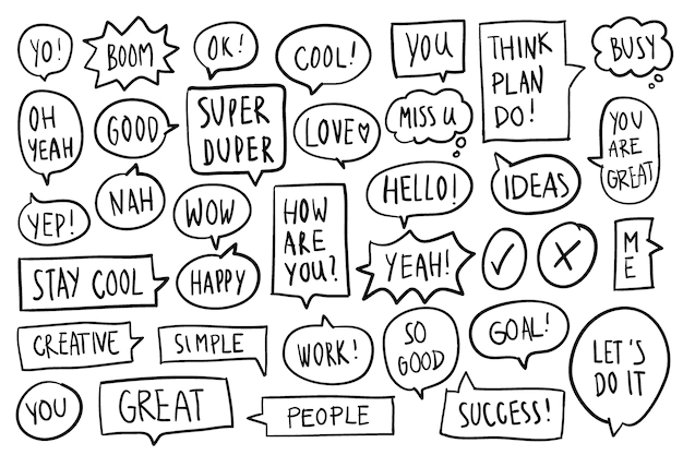 Free Vector | Collection of speech bubbles vector