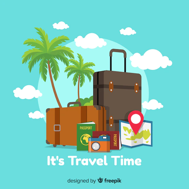 Free Vector | Flat travel background