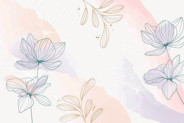 Free Vector | Engraving hand drawn floral background