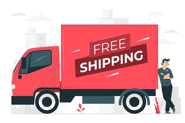 Free Vector | Free shipping concept illustration