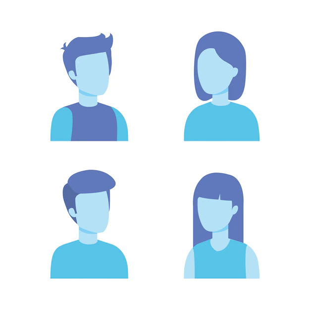 Free Vector | Group of young people characters