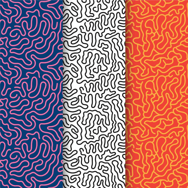 Free Vector | Rounded lines pattern collection
