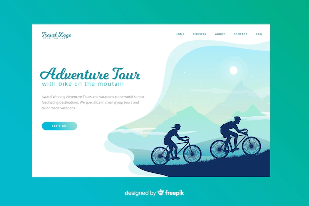 Free Vector | Travel landing page