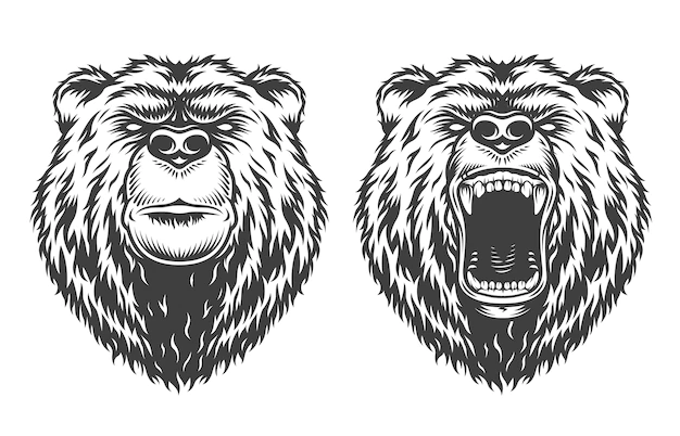 Free Vector | Vintage logo style bear