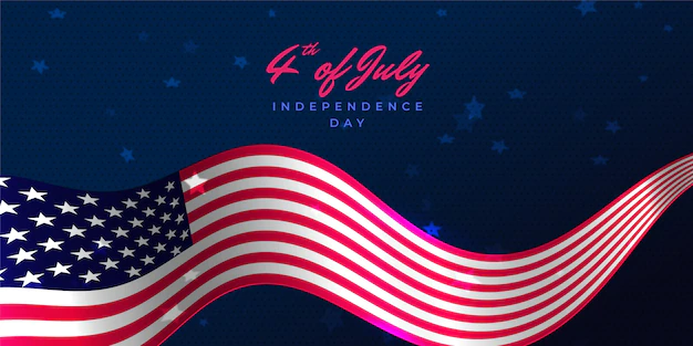 Free Vector | Gradient 4th of july horizontal banner