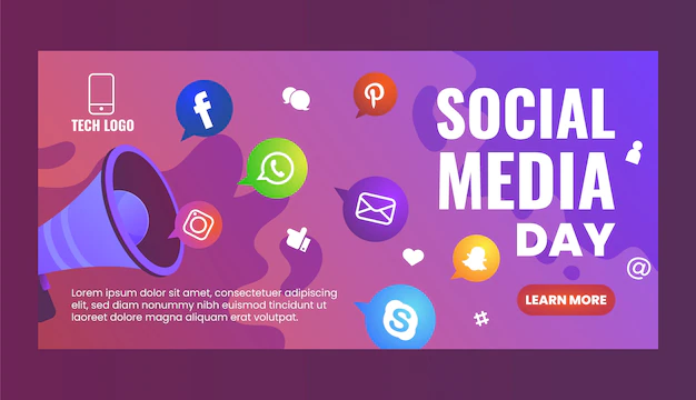 Free Vector | Social media day banner template