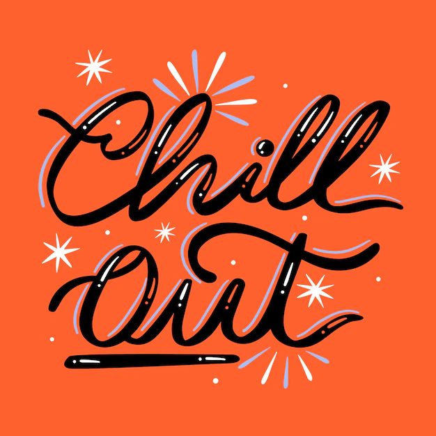 Free Vector | Hand drawn flat chill out lettering design