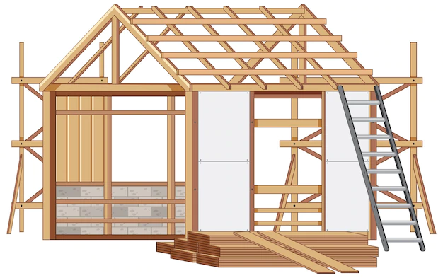 Free Vector | House construction site concept
