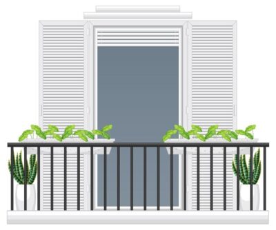 Free Vector | Balcony of apartment building facade
