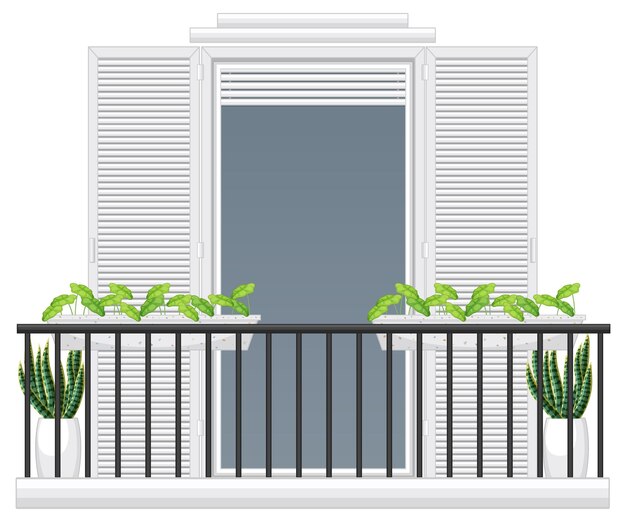 Free Vector | Balcony of apartment building facade