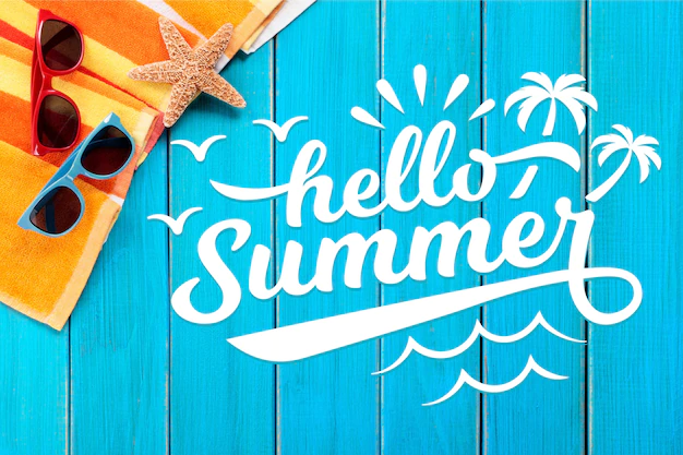 Free Vector | Summer lettering with photo