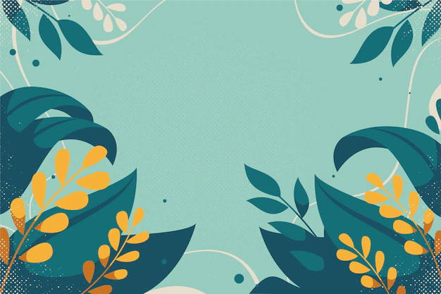 Free Vector | Flat tropical leaves background