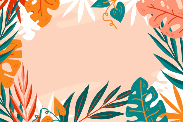 Free Vector | Hand drawn tropical leaves background