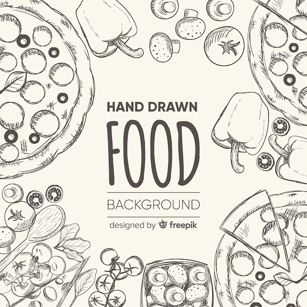 Free Vector | Hand drawn food background