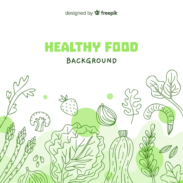Free Vector | Hand drawn healthy food background