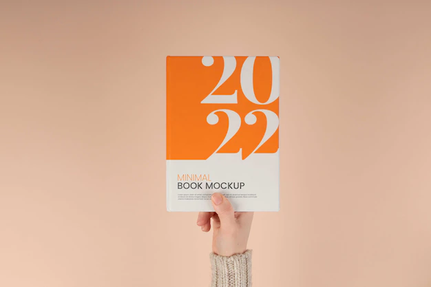 Free PSD | Book mockup with minimal design