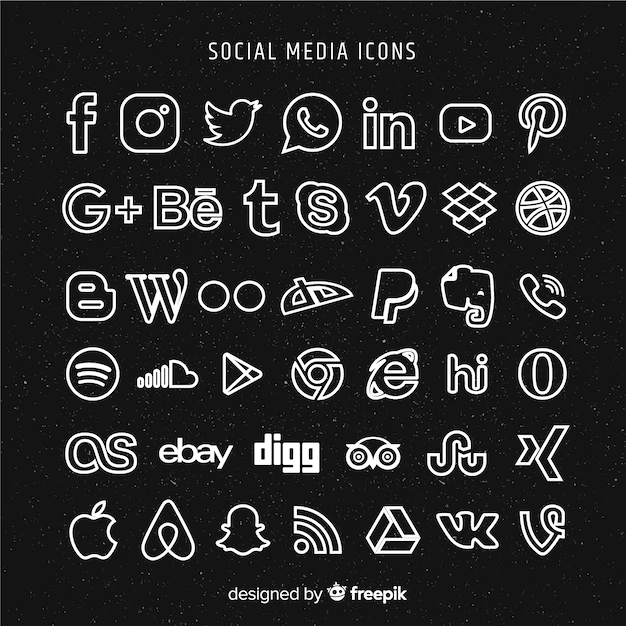 Free Vector | Social media logo collection