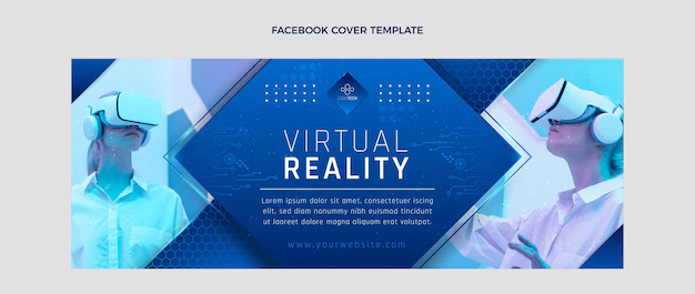 Free Vector | Gradient texture technology facebook cover
