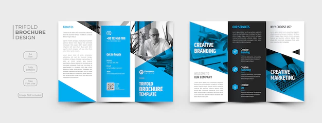 Free PSD | Creative business trifold brochure template