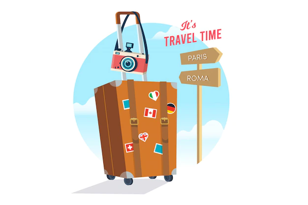 Free Vector | Flat travel background