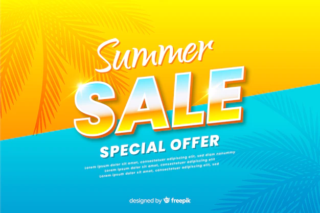 Free Vector | End of summer sales background