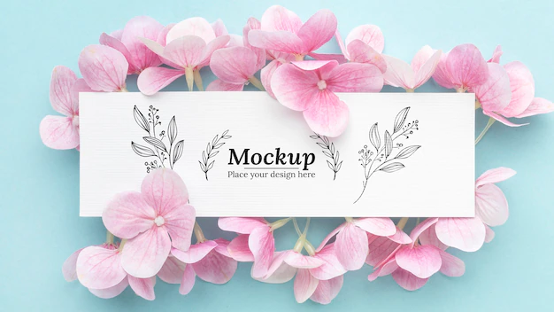 Free PSD | Beautiful floral concept mock-up