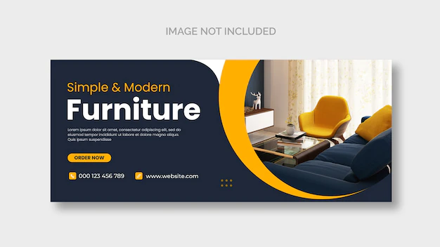 Free PSD | Furniture facebook cover page template