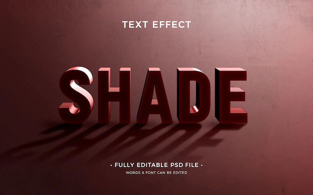 Free PSD | Shade text effect design