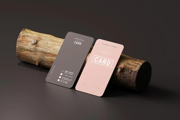 Free PSD | Vertical business card mockup