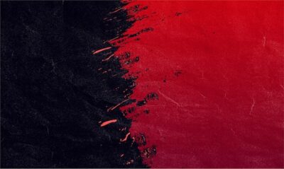 Free Photo | Red and black brush stroke banner background perfect for canva