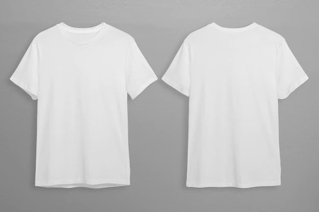 Free Photo | White t-shirts with copy space on gray background