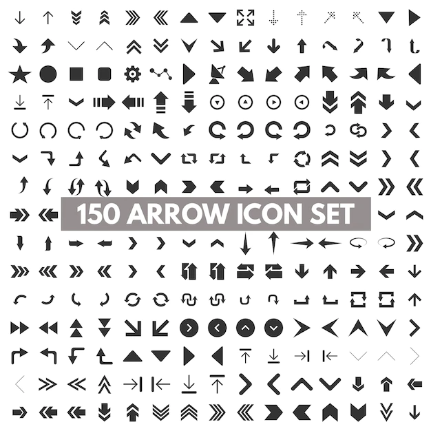 Free Vector | 150 arrow icons