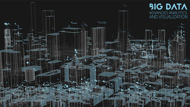 Free Vector | 3d abstract urban financial structure analysis of big data