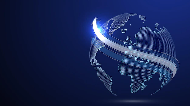 Free Vector | 3d earth graphic symbolizing global trade illustration.