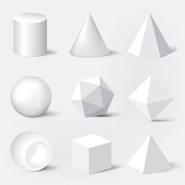Free Vector | 3d rendered geometrical shapes, black elements minimalist vector set