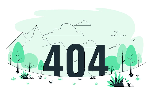Free Vector | 404 error with a landscape concept illustration