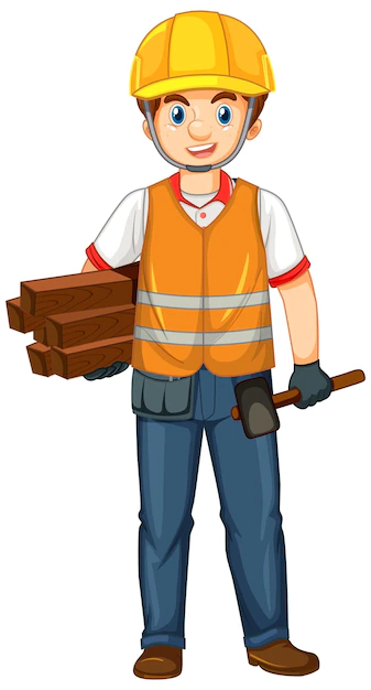 Free Vector | A construction worker in uniform