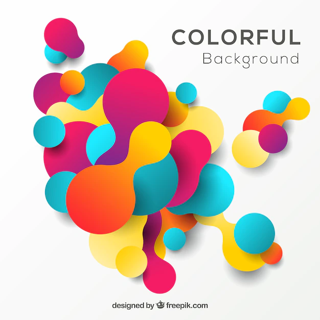 Free Vector | Abstract background with colorful rounded shapes