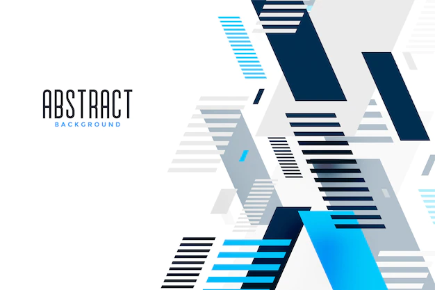 Free Vector | Abstract blue lines composition presentation banner