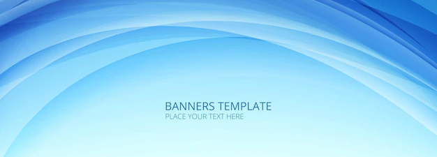 Free Vector | Abstract blue wave banner on white background