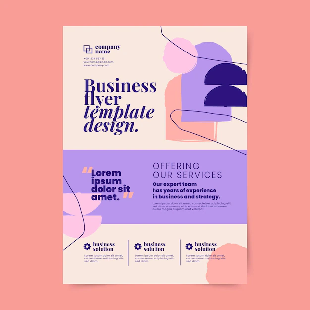 Free Vector | Abstract business print template with flat design shapes
