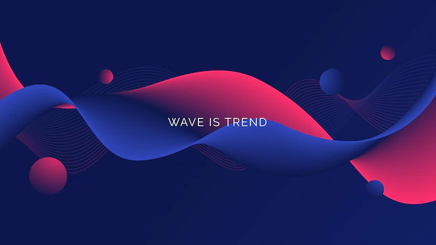 Free Vector | Abstract colorful flowing wave lines isolated on dark blue background