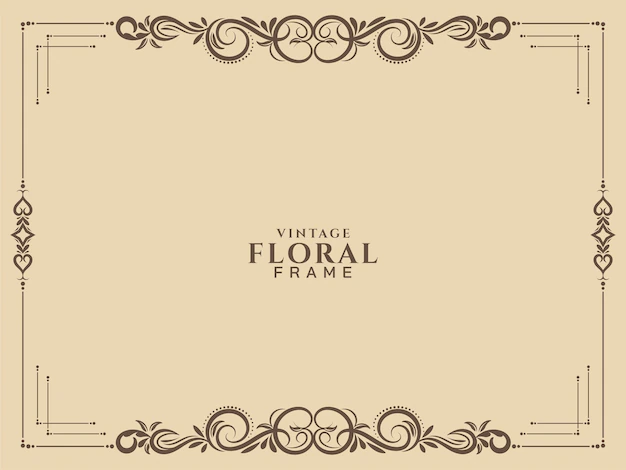 Free Vector | Abstract floral frame vintage background vector