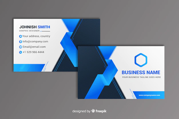 Free Vector | Abstract geometric business card
