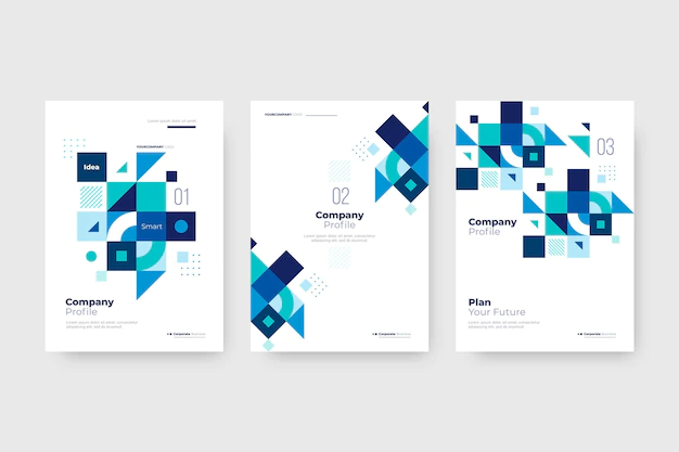 Free Vector | Abstract geometric business cover collection