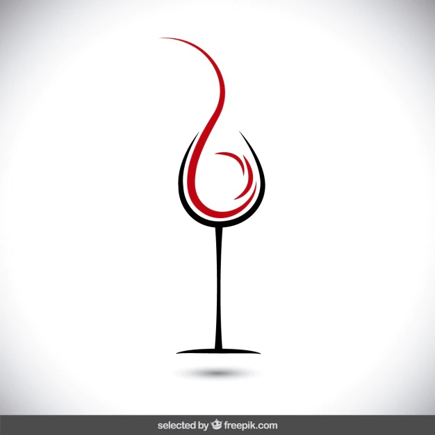 Free Vector | Abstract glass of wine logo